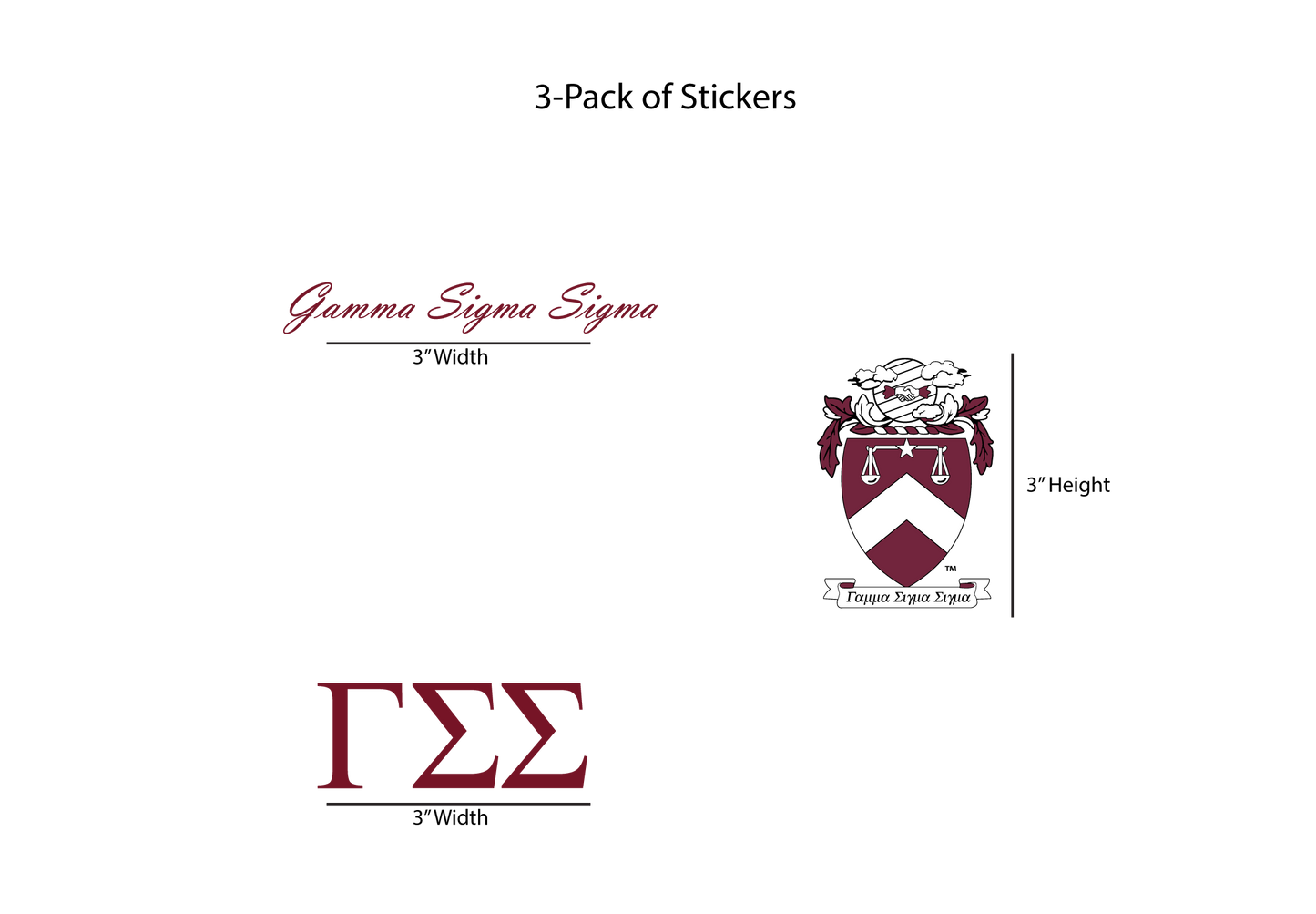 Gamma Sigma Sigma logo and text on a white background