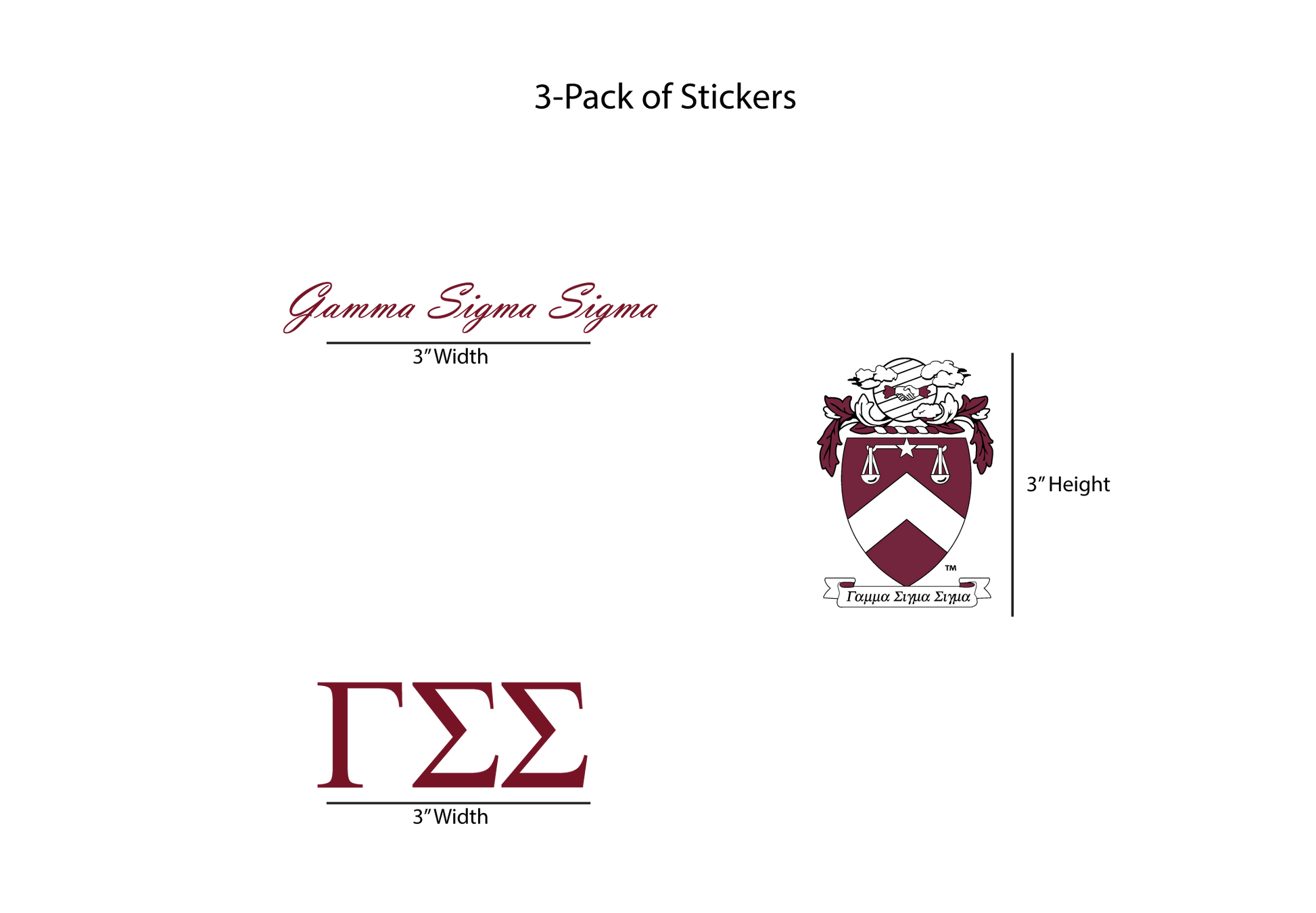 Gamma Sigma Sigma logo and text on a white background