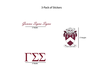 Gamma Sigma Sigma logo and text on a white background
