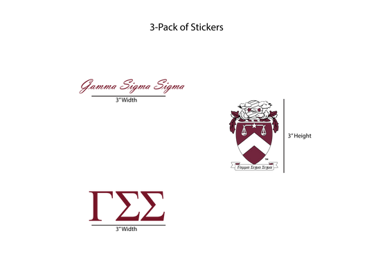 Gamma Sigma Sigma logo and text on a white background