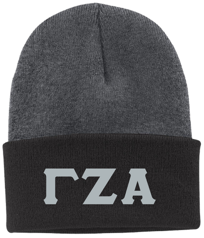 Gamma Zeta Alpha Lettered Beanies