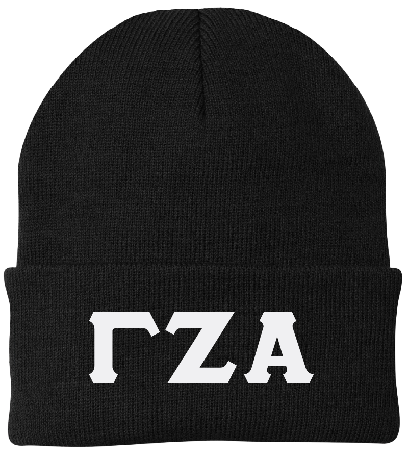 Gamma Zeta Alpha Lettered Beanies