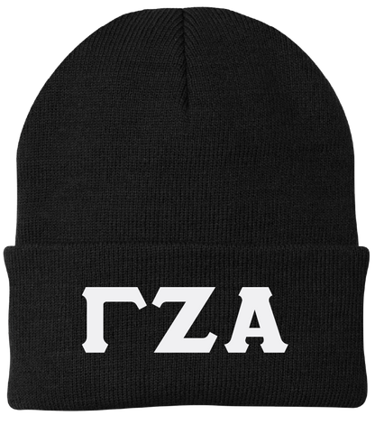 Gamma Zeta Alpha Lettered Beanies