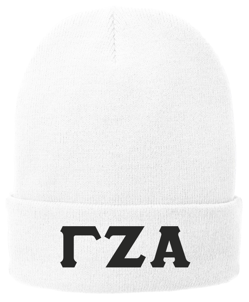 Gamma Zeta Alpha Lettered Beanies