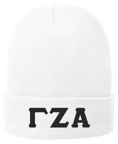 Gamma Zeta Alpha Lettered Beanies