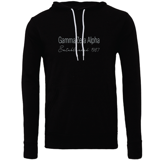 Gamma Zeta Alpha Embroidered Printed Name Hooded Sweatshirts