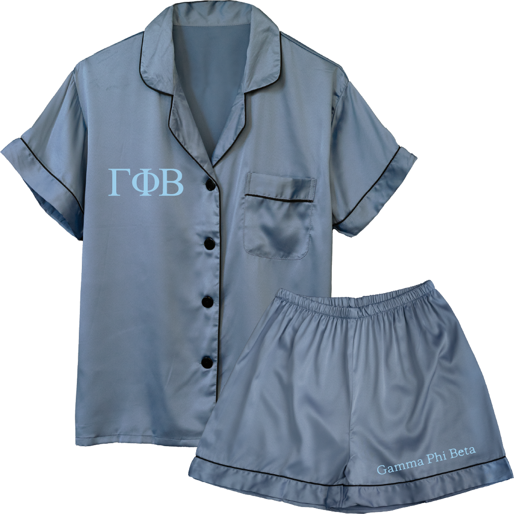 Gamma Phi Beta Embroidered Ladies' Pajama Sets