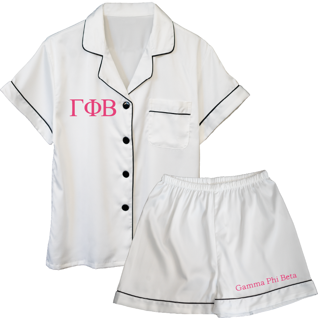 Gamma Phi Beta Embroidered Ladies' Pajama Sets