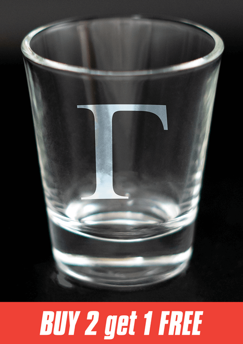 Greek Letter Shot Glasses