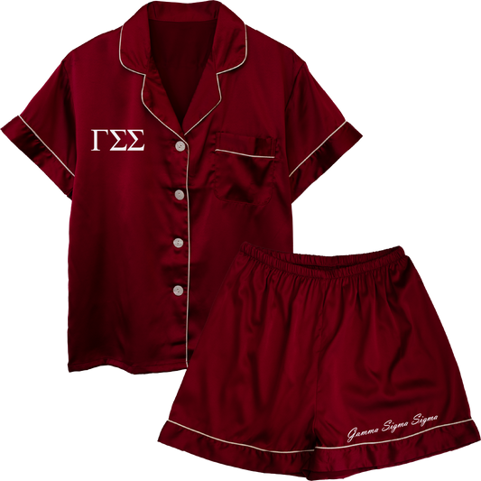 Gamma Sigma Sigma Embroidered Ladies' Pajama Sets