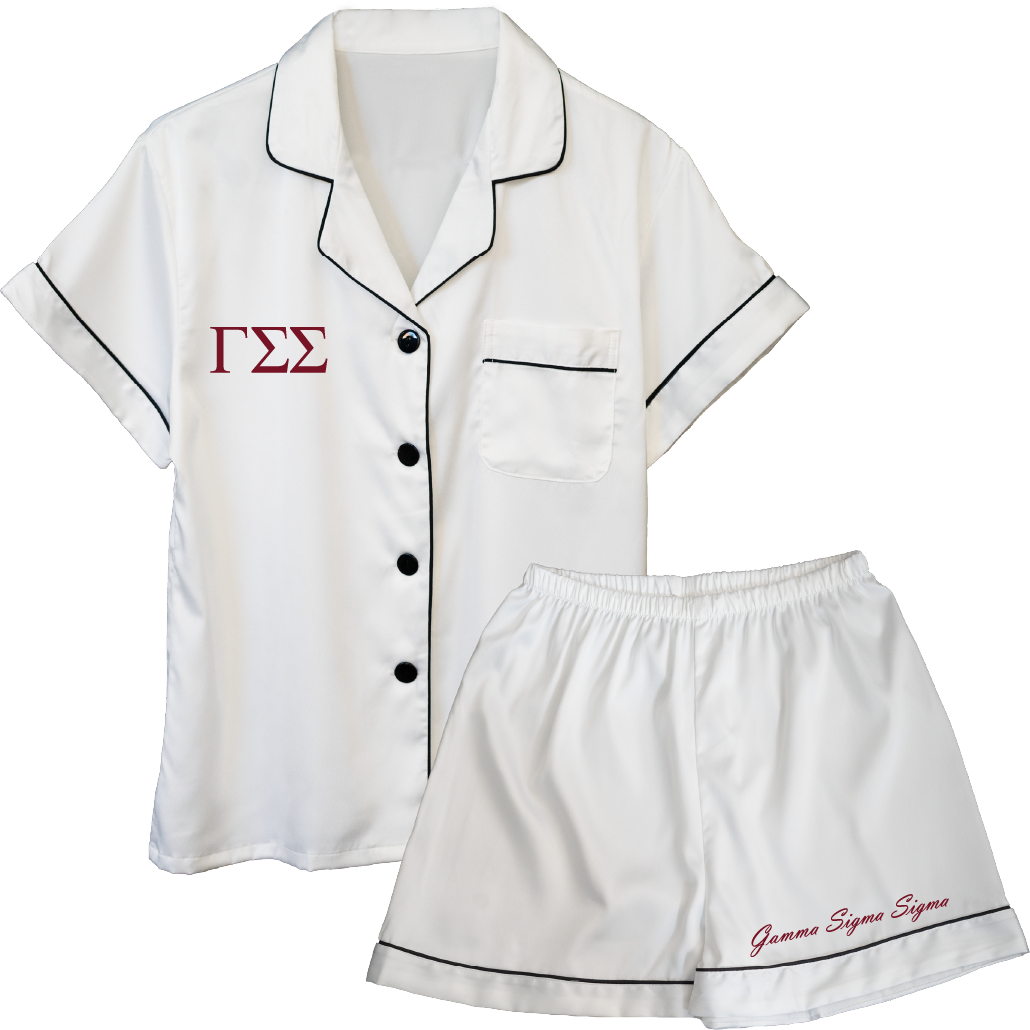 Gamma Sigma Sigma Embroidered Ladies' Pajama Sets