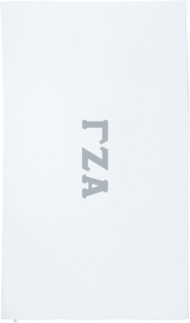 Gamma Zeta Alpha Lettered Beach Towels