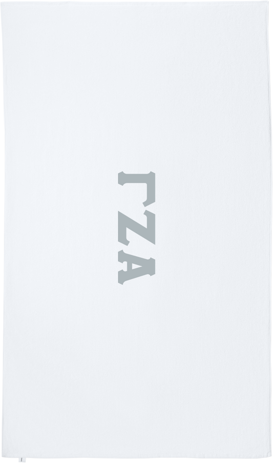 Gamma Zeta Alpha Lettered Beach Towels