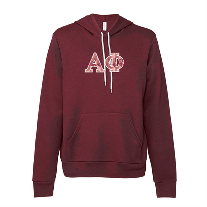 Alpha Phi Applique Letters Hooded Sweatshirt