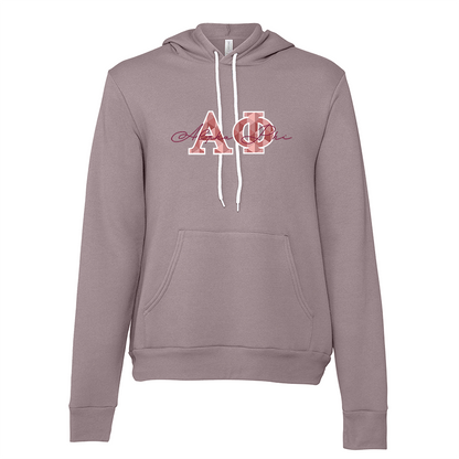 Alpha Phi Applique Letters Hooded Sweatshirt