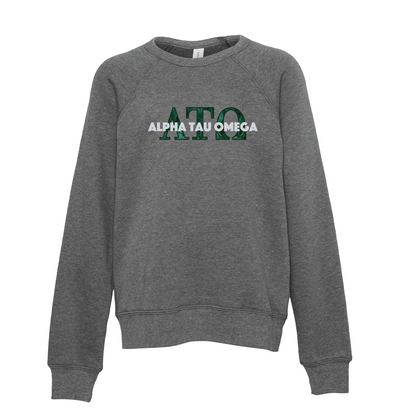 Alpha Tau Omega Applique Letters Crewneck Sweatshirt