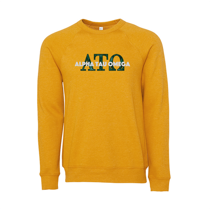 Alpha Tau Omega Applique Letters Crewneck Sweatshirt