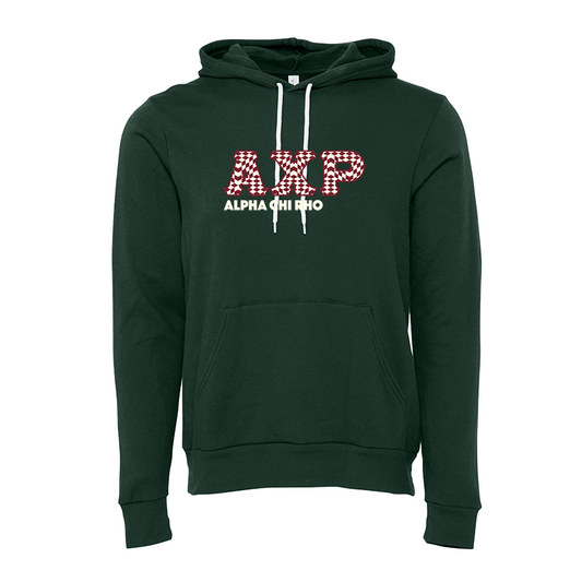 Alpha Chi Rho Applique Letters Hooded Sweatshirt