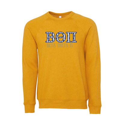 Beta Theta Pi Applique Letters Crewneck Sweatshirt