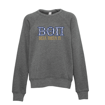 Beta Theta Pi Applique Letters Crewneck Sweatshirt