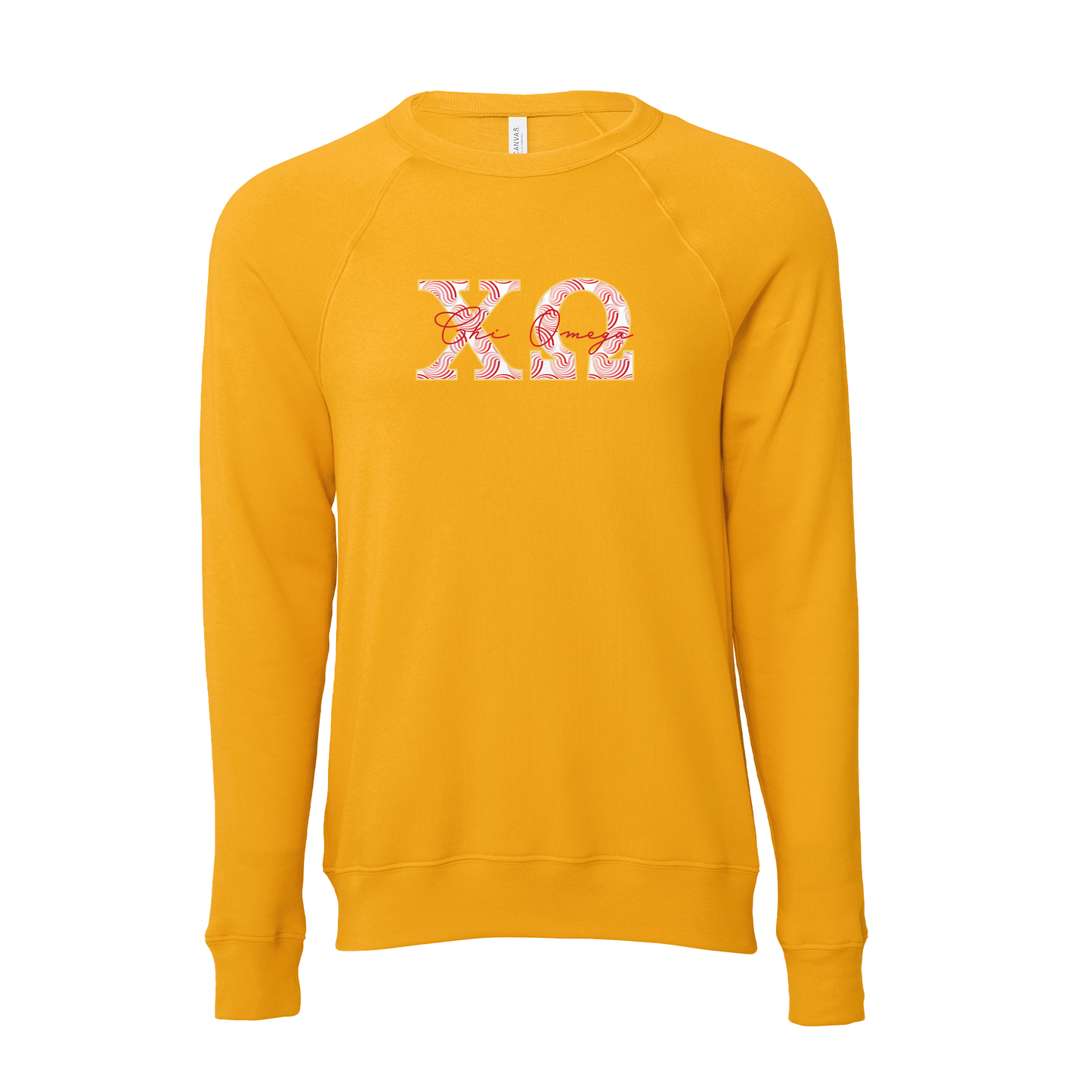 Chi Omega Applique Letters Crewneck Sweatshirt
