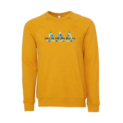 Delta Delta Delta Applique Letters Crewneck Sweatshirt