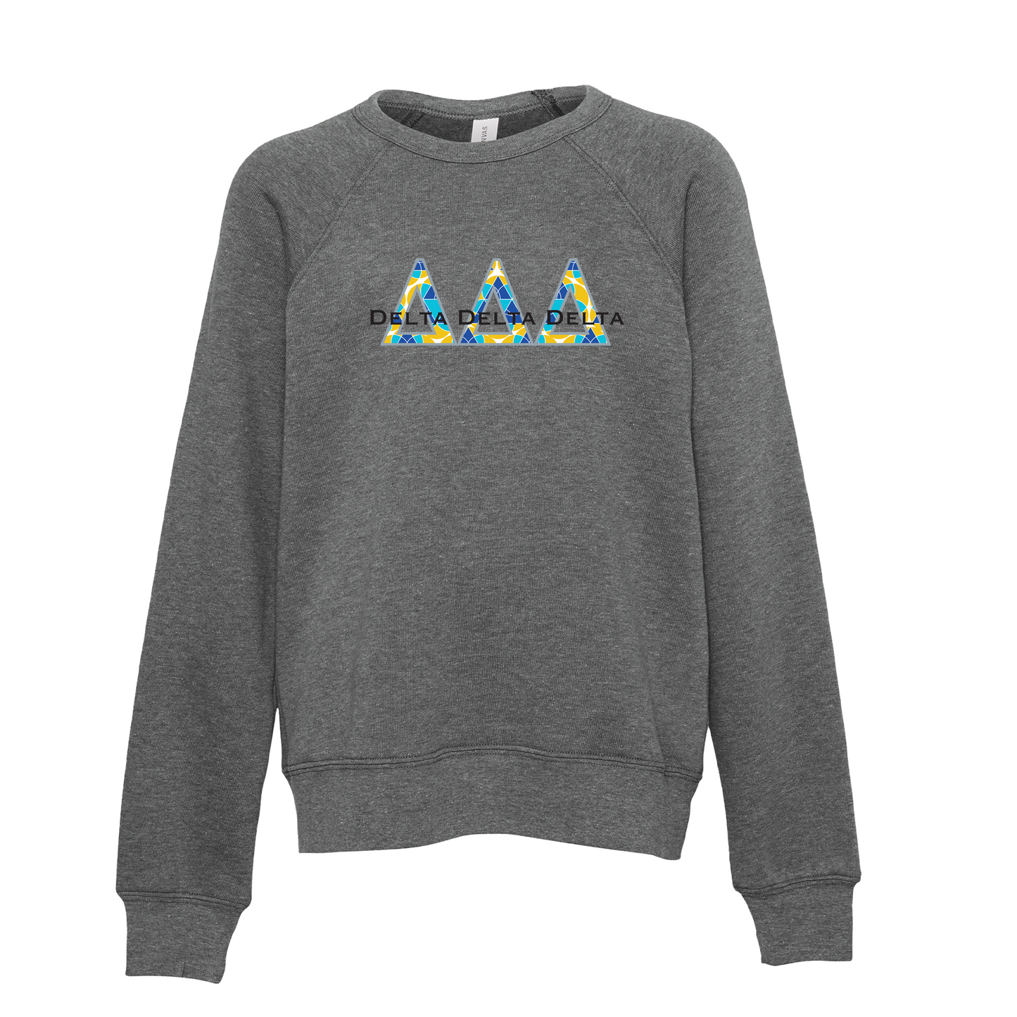 Delta Delta Delta Applique Letters Crewneck Sweatshirt