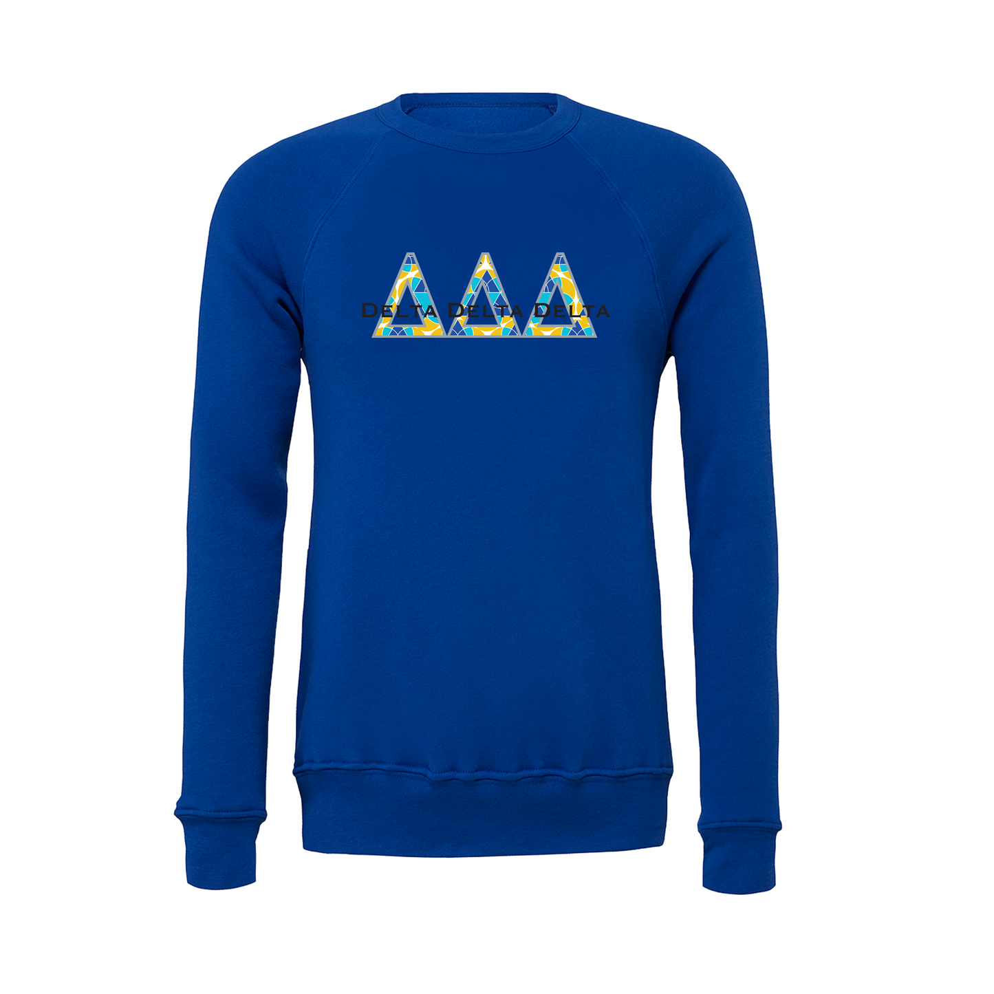 Delta Delta Delta Applique Letters Crewneck Sweatshirt