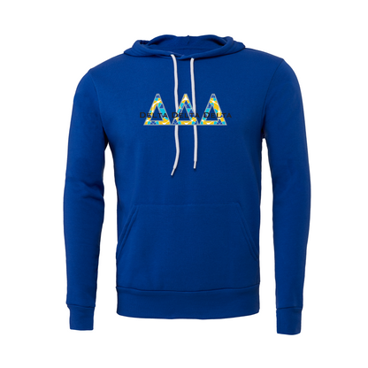 Delta Delta Delta Applique Letters Hooded Sweatshirt