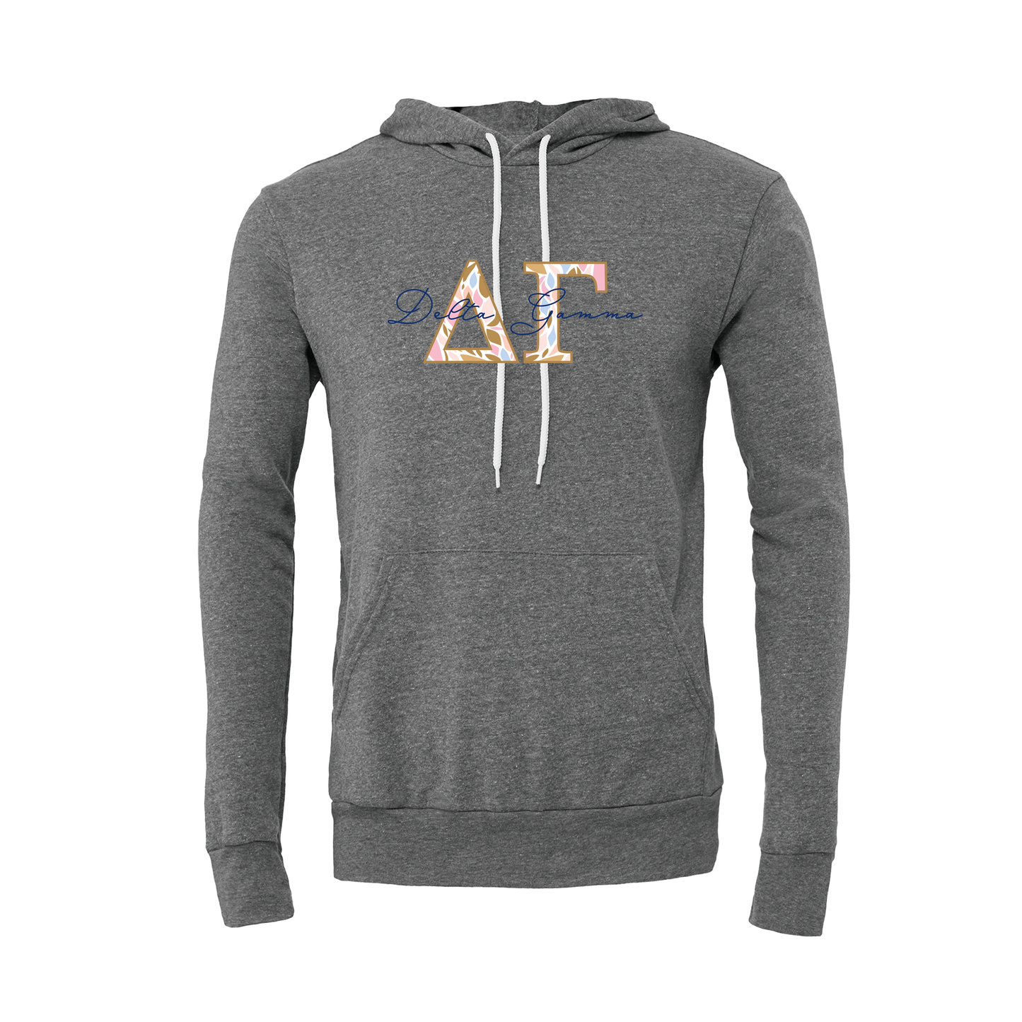 Delta Gamma Applique Letters Hooded Sweatshirt