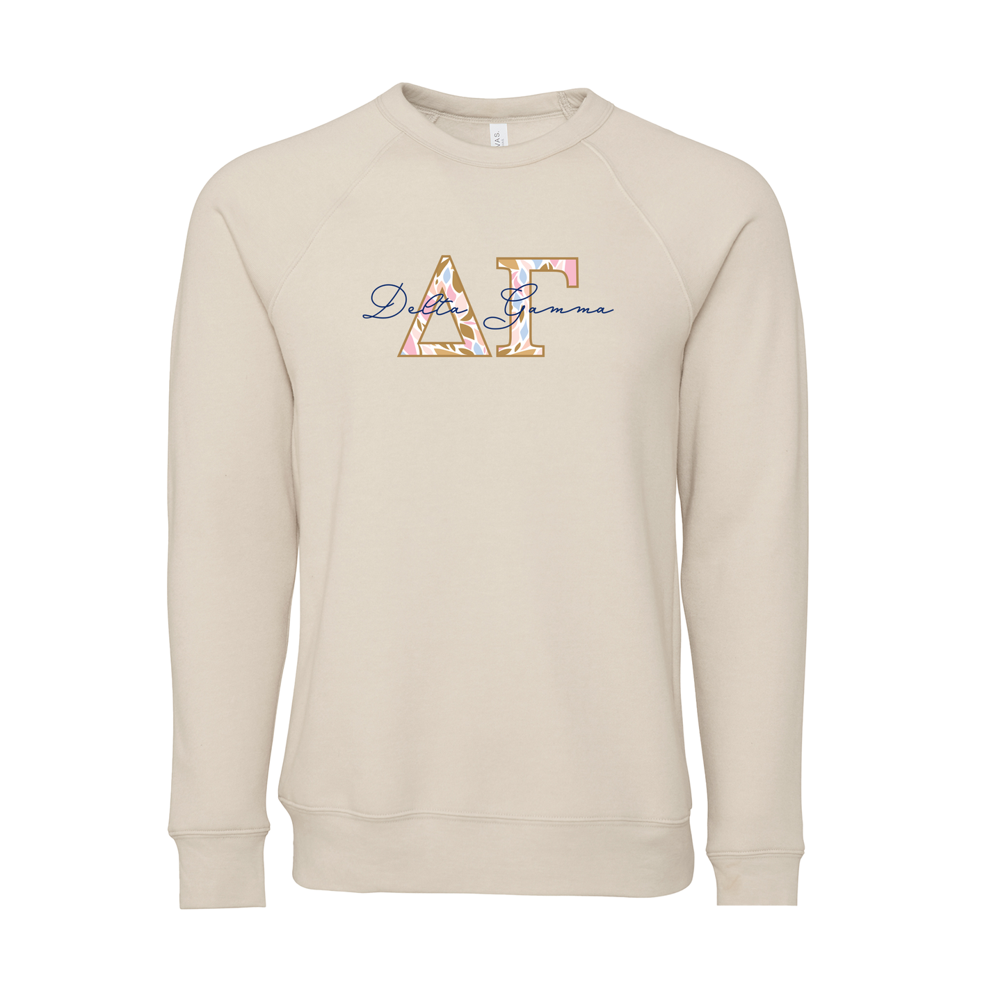 Delta Gamma Applique Letters Crewneck Sweatshirt