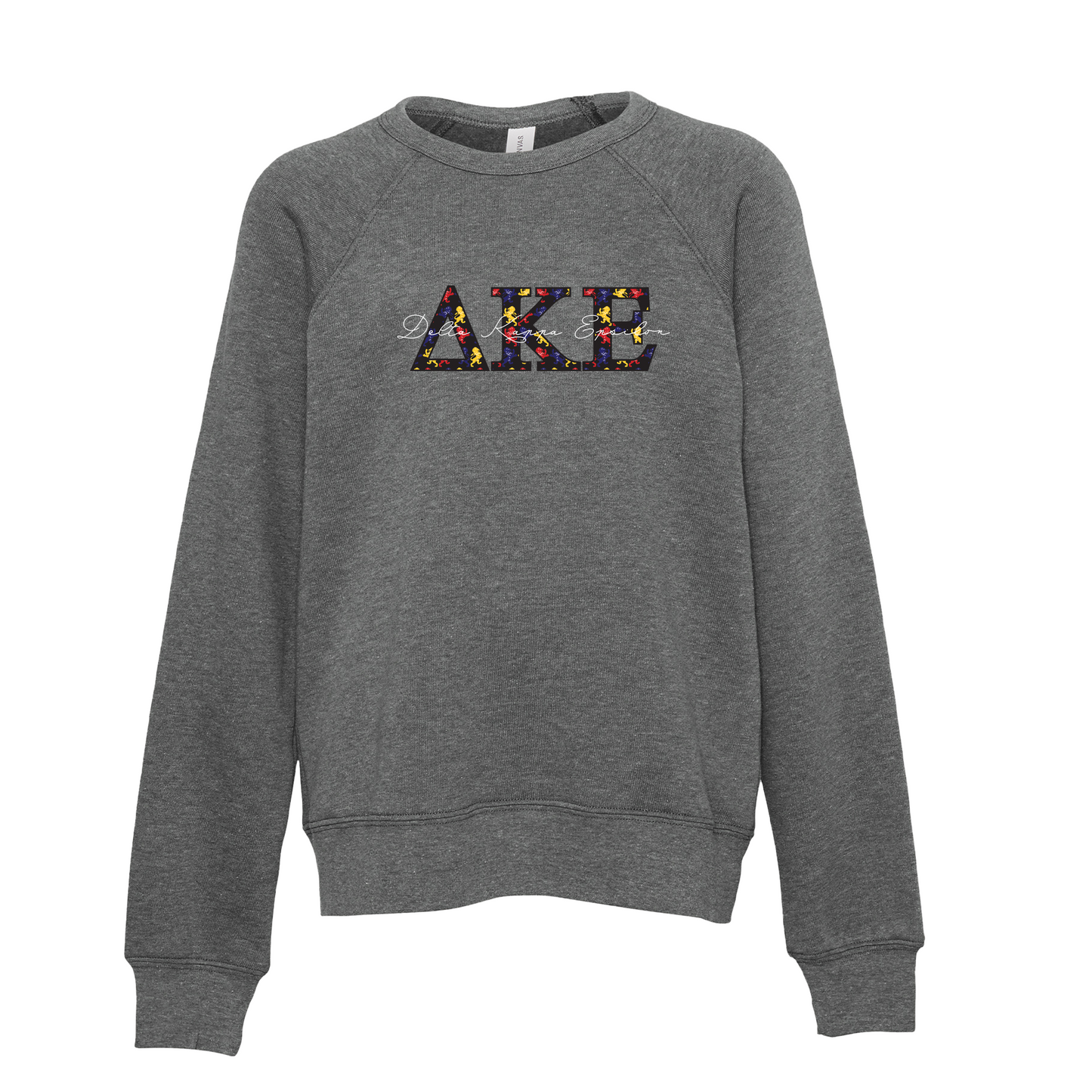 Delta Kappa Epsilon Applique Letters Crewneck Sweatshirt