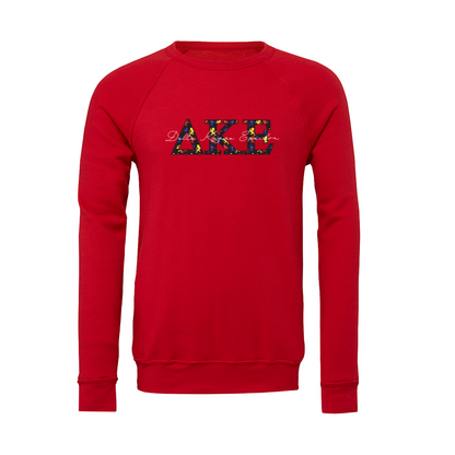 Delta Kappa Epsilon Applique Letters Crewneck Sweatshirt