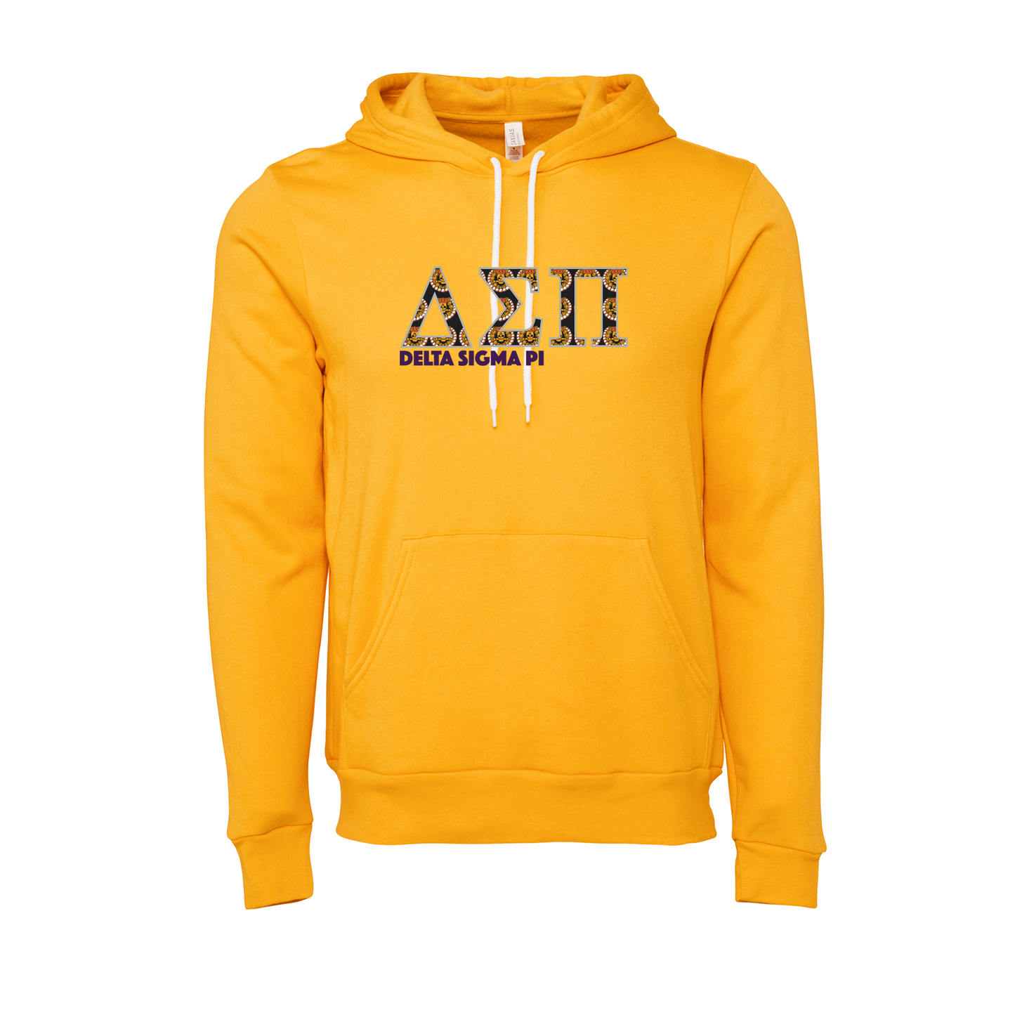 Delta Sigma Pi Applique Letters Hooded Sweatshirt