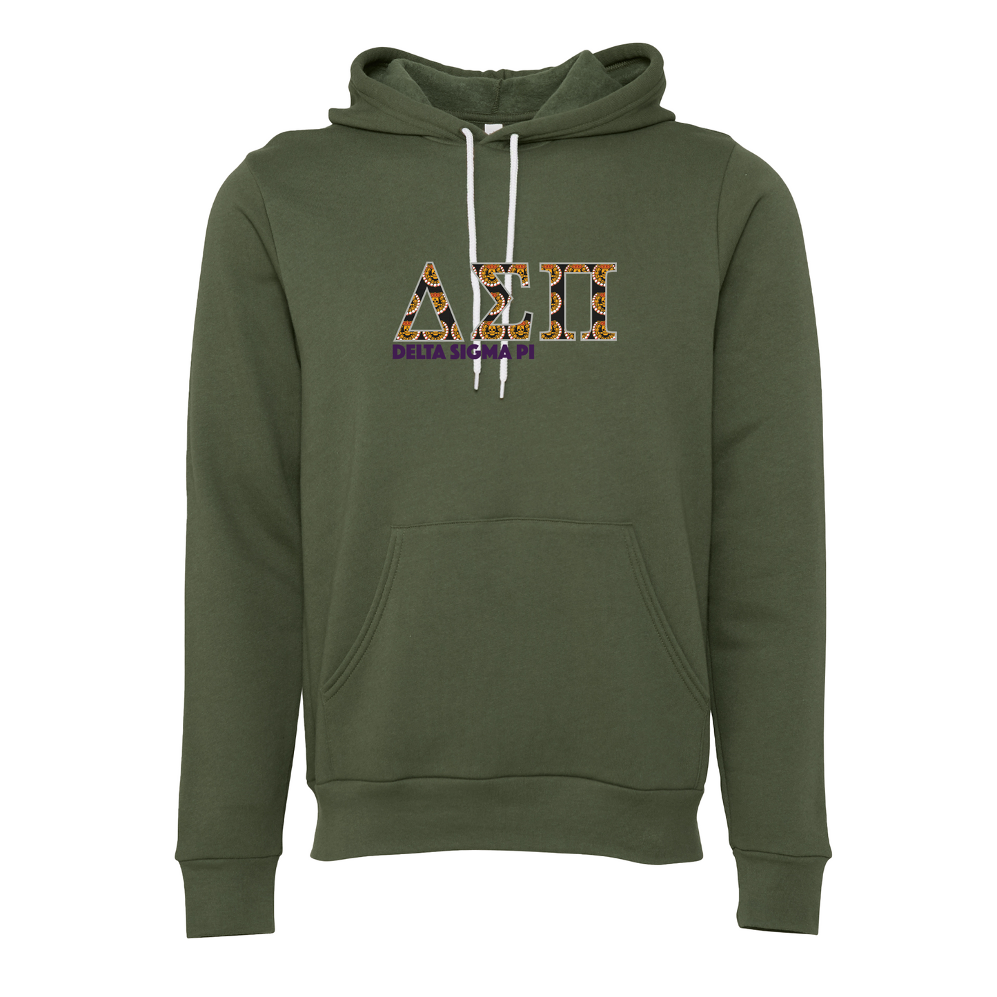 Delta Sigma Pi Applique Letters Hooded Sweatshirt