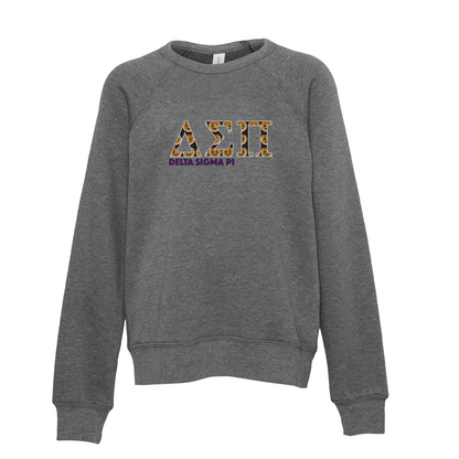 Delta Sigma Pi Applique Letters Crewneck Sweatshirt