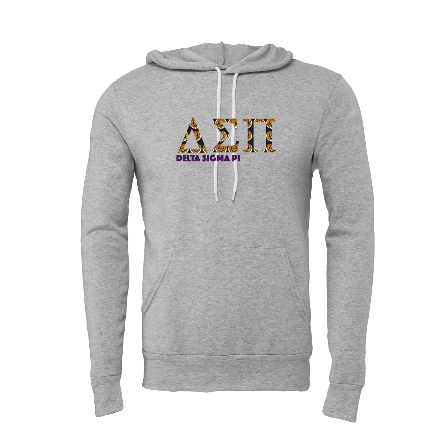 Delta Sigma Pi Applique Letters Hooded Sweatshirt