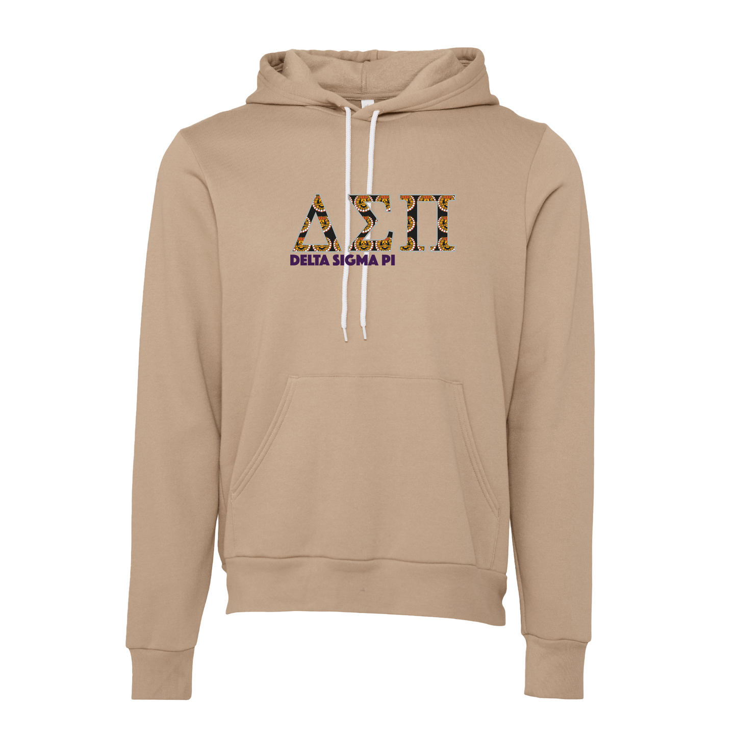 Delta Sigma Pi Applique Letters Hooded Sweatshirt