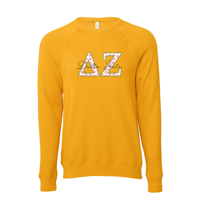 Delta Zeta Applique Letters Crewneck Sweatshirt