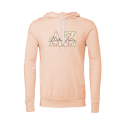 Delta Zeta Applique Letters Hooded Sweatshirt