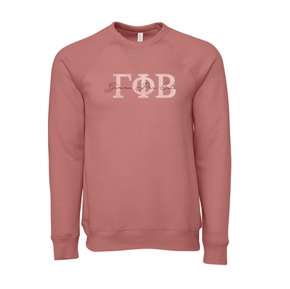 Gamma Phi Beta Applique Letters Crewneck Sweatshirt