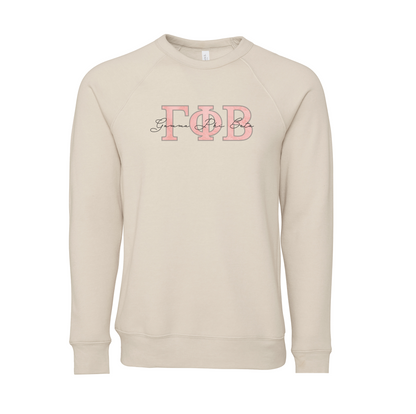 Gamma Phi Beta Applique Letters Crewneck Sweatshirt