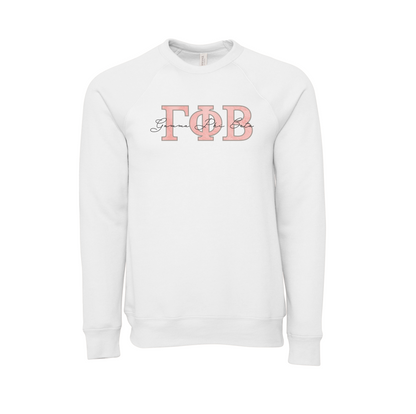 Gamma Phi Beta Applique Letters Crewneck Sweatshirt