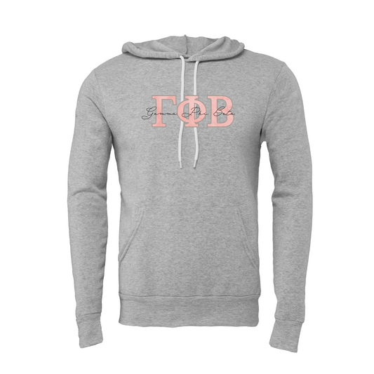 Gamma Phi Beta Applique Letters Hooded Sweatshirt