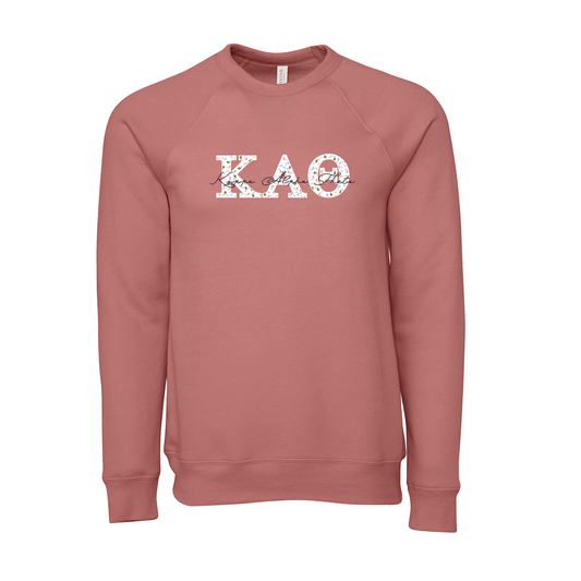 Kappa Alpha Theta Applique Letters Crewneck Sweatshirt