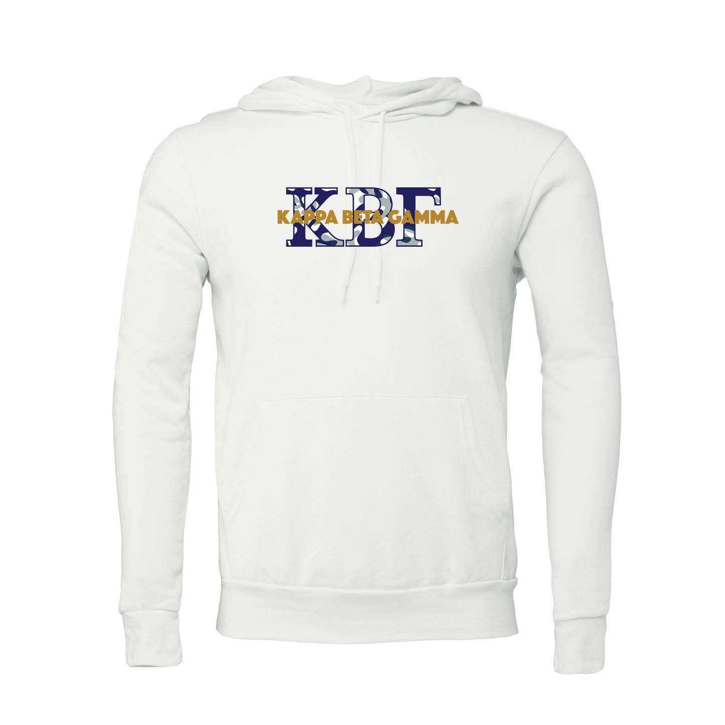 Kappa Beta Gamma Applique Letters Hooded Sweatshirt