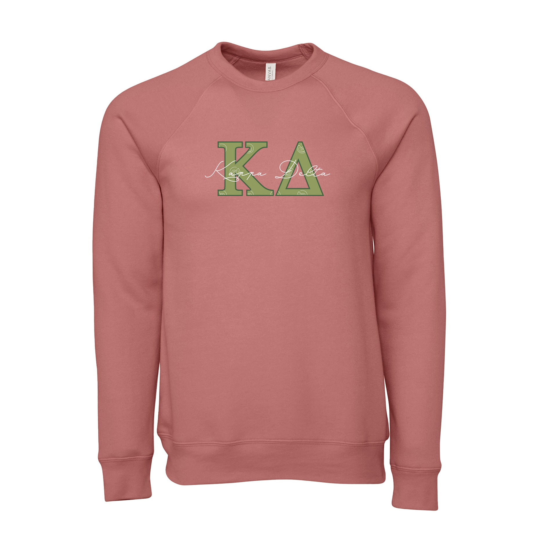 Kappa Delta Applique Letters Crewneck Sweatshirt Greek Graduate