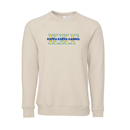 Kappa Kappa Gamma Applique Letters Crewneck Sweatshirt