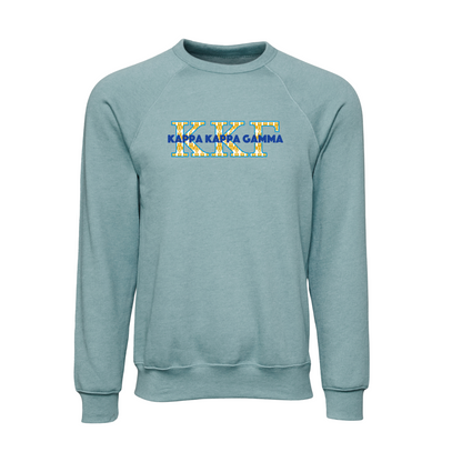 Kappa Kappa Gamma Applique Letters Crewneck Sweatshirt