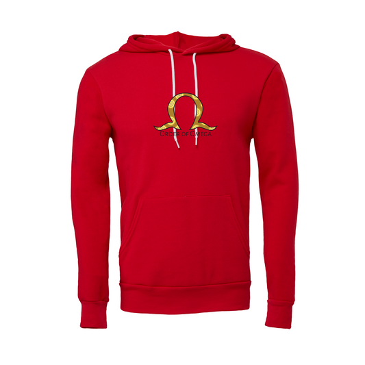 Order of Omega Applique Letters Hooded Sweatshirt